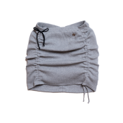 Don't Ask My Plan Shirring String Skirt - Gray