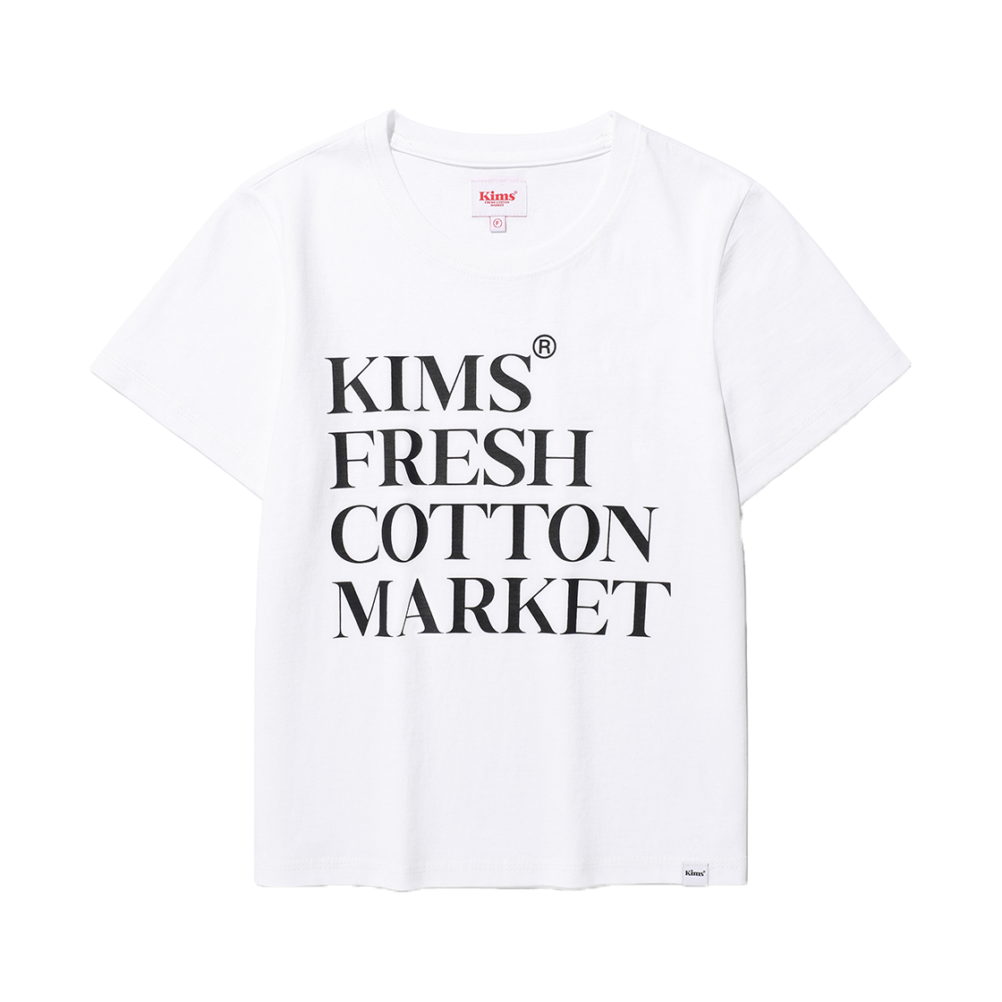 KIB5MUT507AWH Kims Fresh Cotton Market (Unisex) Left Range Logo Tee White