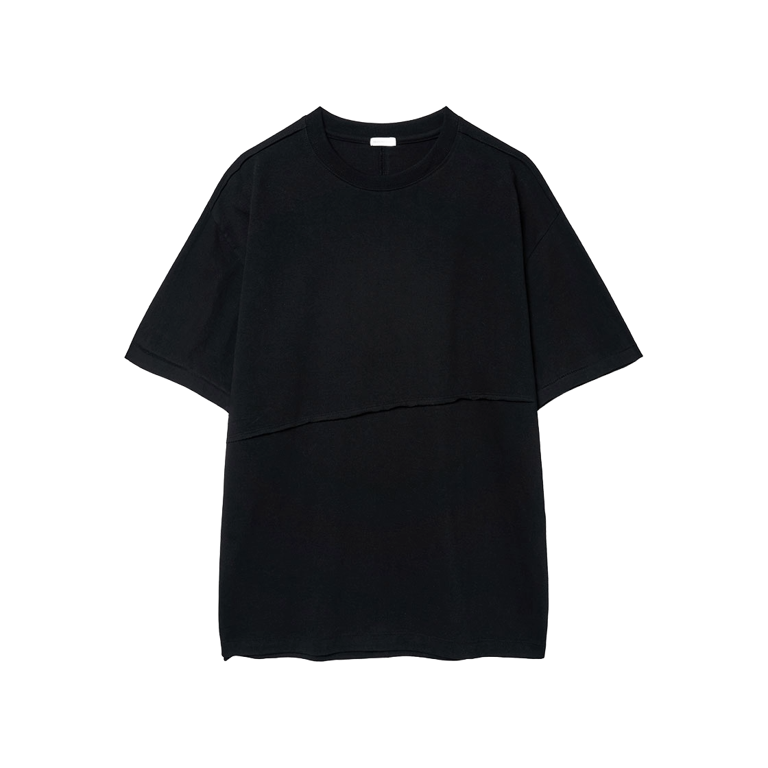 YPA25SSTSBK Youche SR Raw-edge short sleeve tee Black
