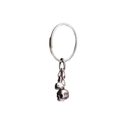 KM5DAC1WM10SV Werkstatt:Munchen Keyring Two Skulls Silver - 25FW