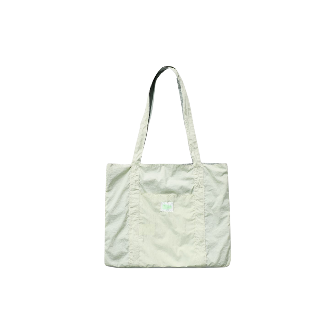 999휴머니티 x 락피쉬 샤이니 토트백 민트 옐로우(999Humanity x Rockfish Shiny Tote Bag Mint Yellow)