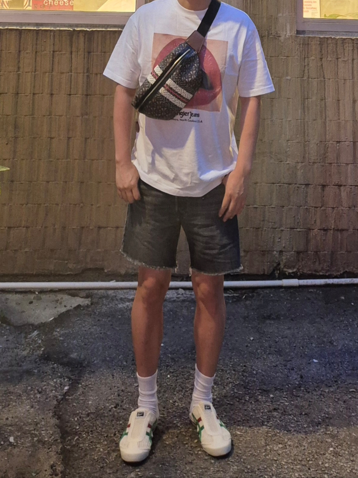 Supreme Denim Camp Cap Black - 24FW, Onitsuka Tiger Mexico 66 Sabot Cream Kale 착용 스타일 - 2