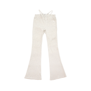 Don't Ask My Plan Luna Slim Fit Lowrise Pants - Oatmeal