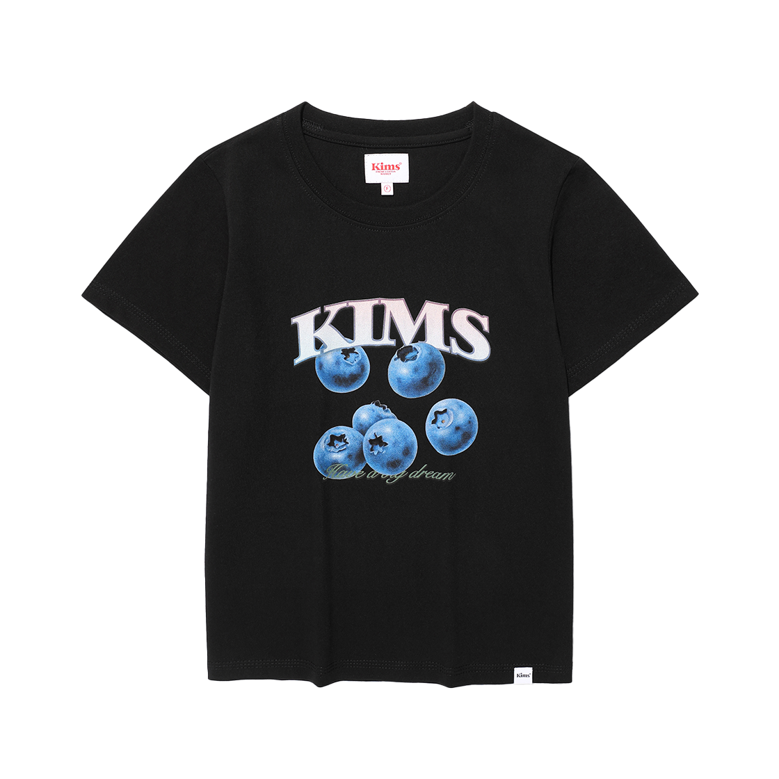 KIB5MFT528ABK Kims Fresh Cotton Market Fresh Blueberry Tee Black