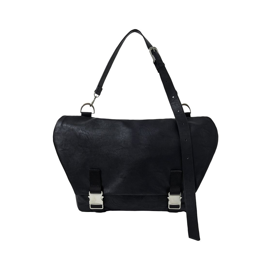 WA232 [예약배송] Haleine Faux Leather Sun Bag Black - 대표 이미지 #1