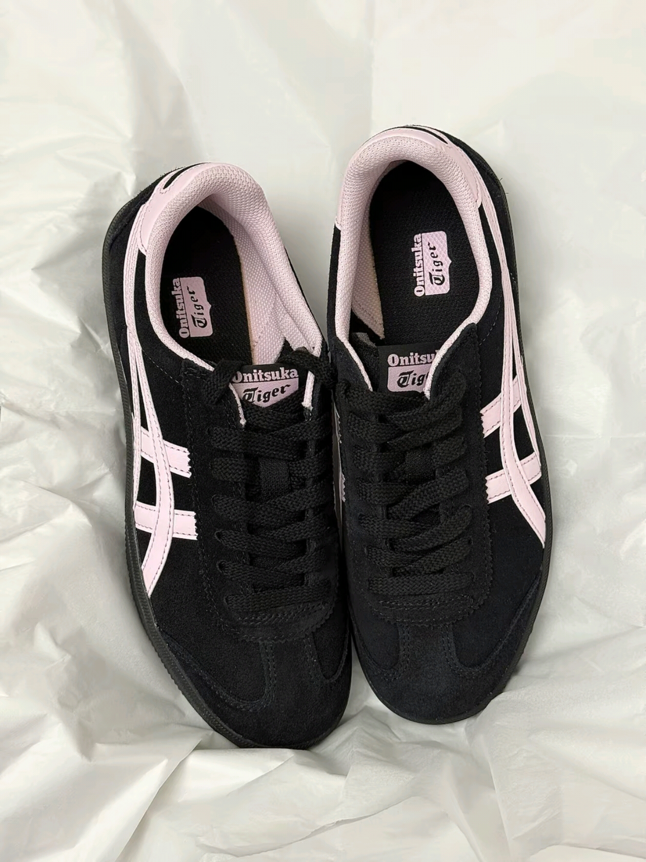(W) Onitsuka Tiger Tokuten Black Pink 착용 스타일 - 1
