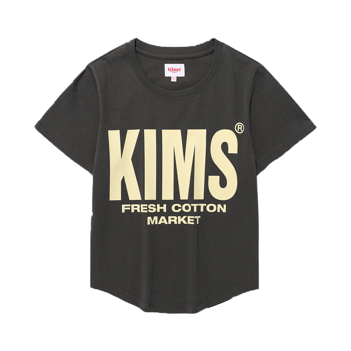 킴스프레시코튼마켓 킴스 엘브 로고 티 차콜