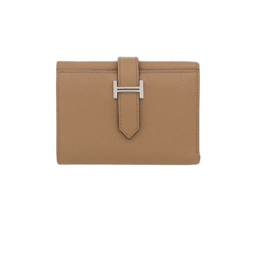 IT2VWC8WCWFQ_01 Hermes Bean Trifold Wallet Mauve Sylvestre Silver