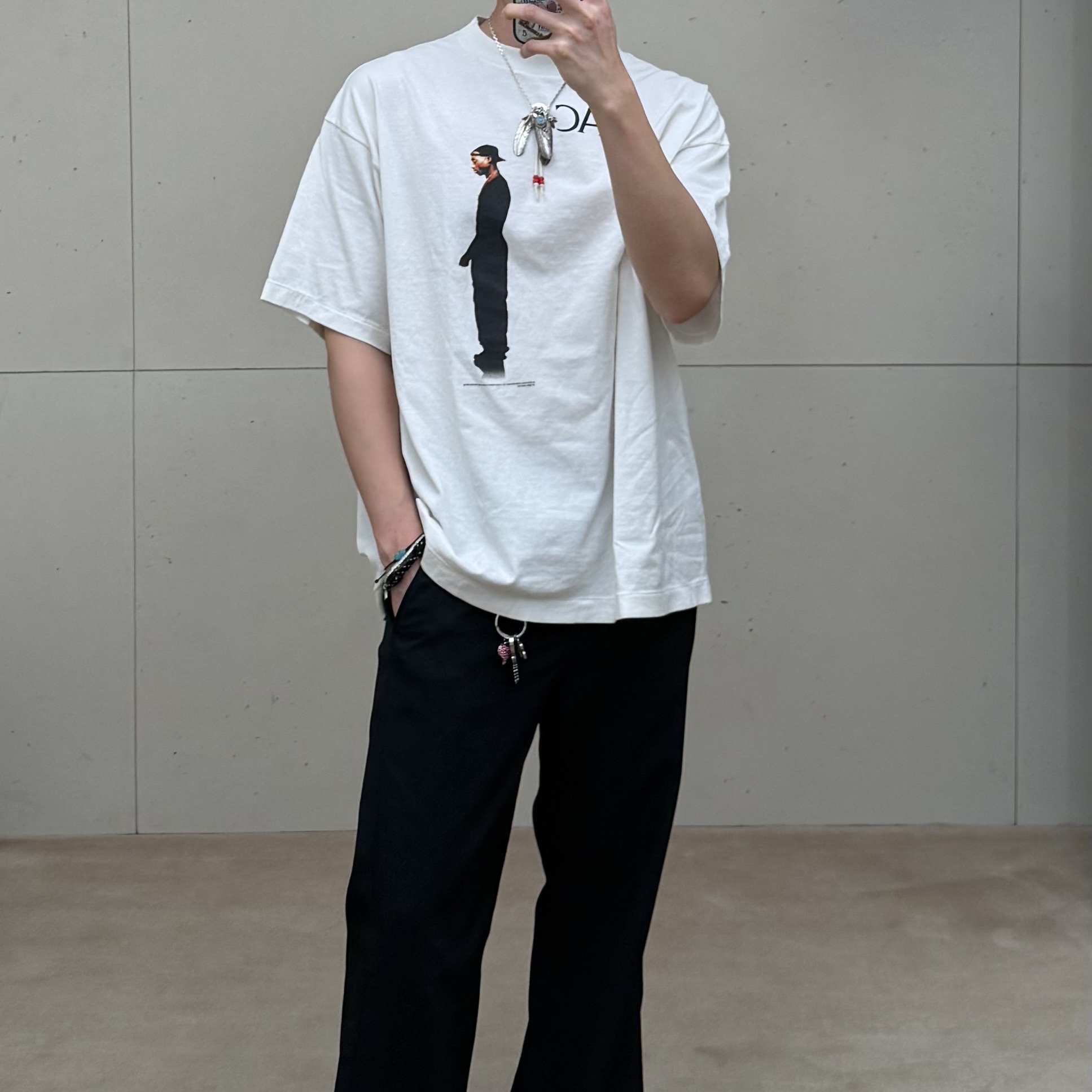 Saint Mxxxxxx x 2Pac S/S T-Shirt White - 25SS 착용 스타일 - 2