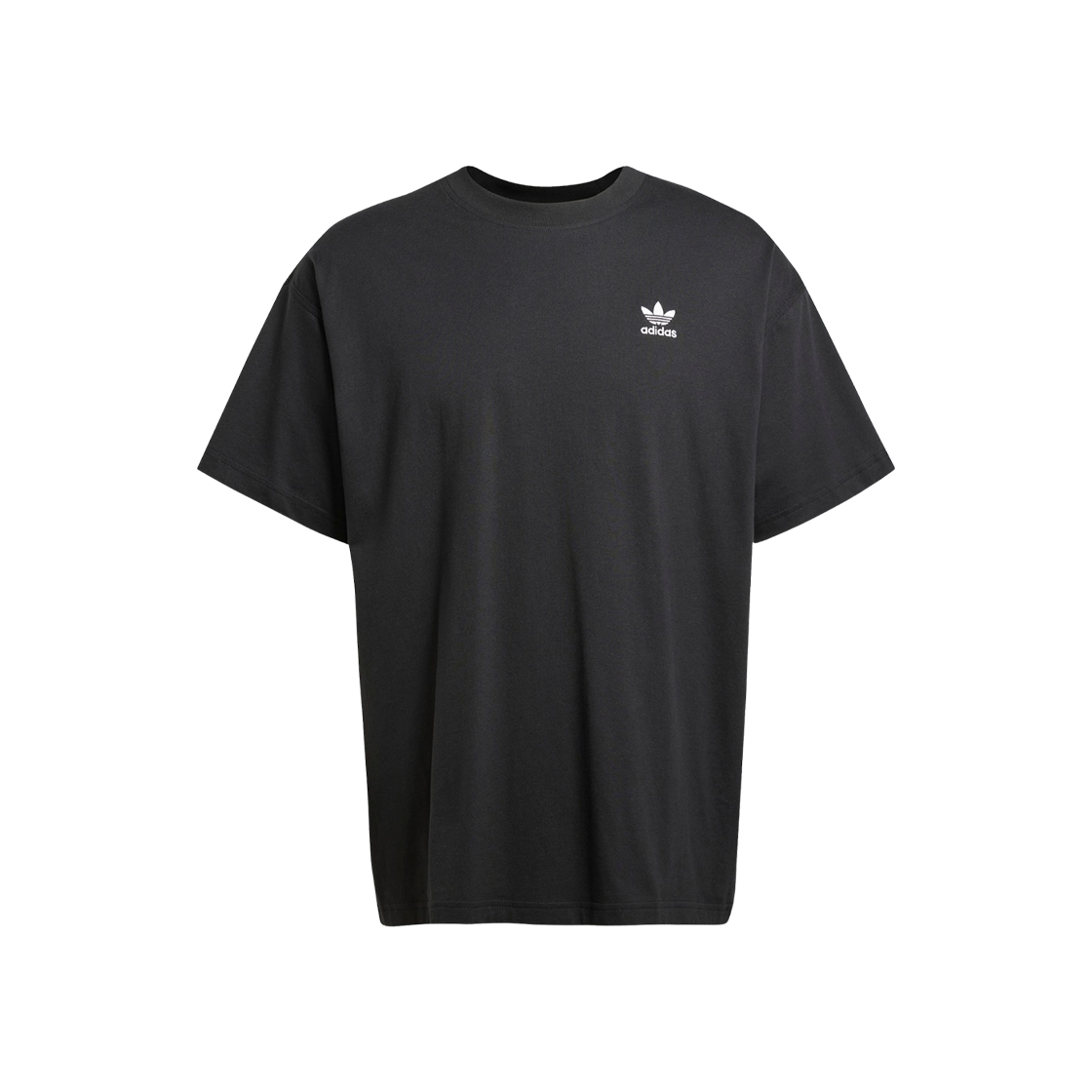 아디다스 오리지널스 트레포일 에센셜 오버사이즈 티셔츠 블랙 - KR 사이즈