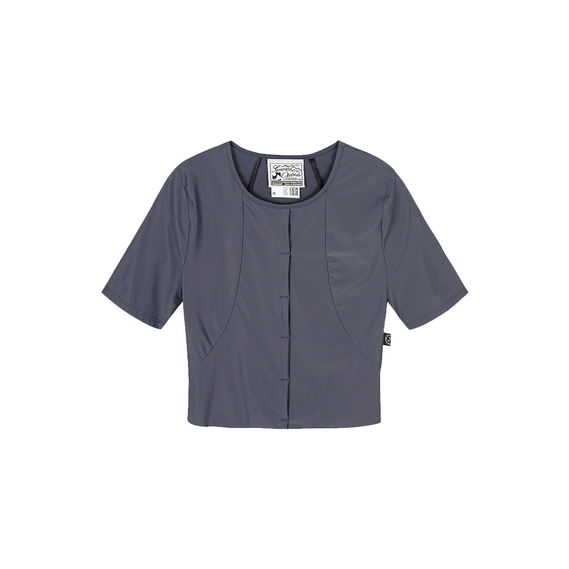 11UUT552 SOHC Cropped Cutout Yoga Top_11UUT552 Charcoal