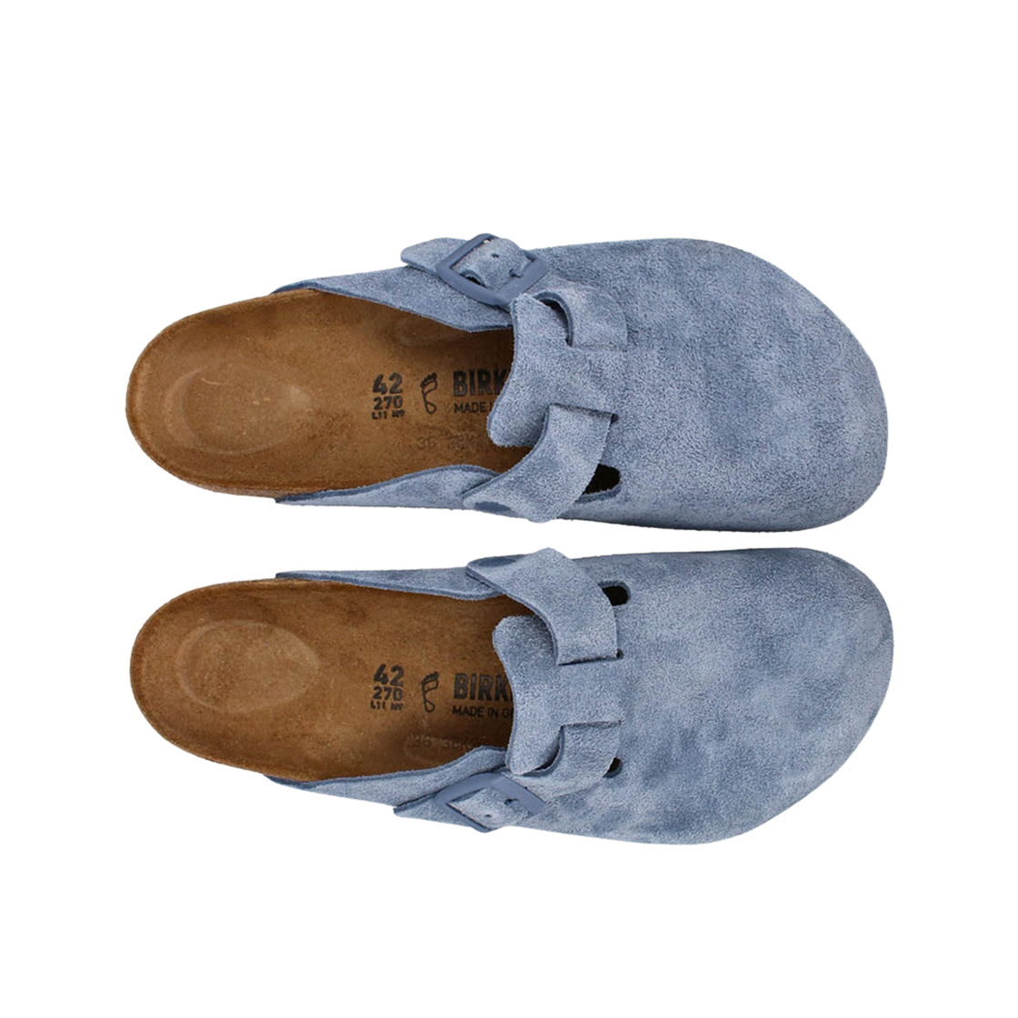 버켄스탁 보스턴 BS 스웨이드 레더 엘리멘탈 블루 - 레귤러(Birkenstock Boston BS Suede Leather Elemental Blue - Regular) - 2