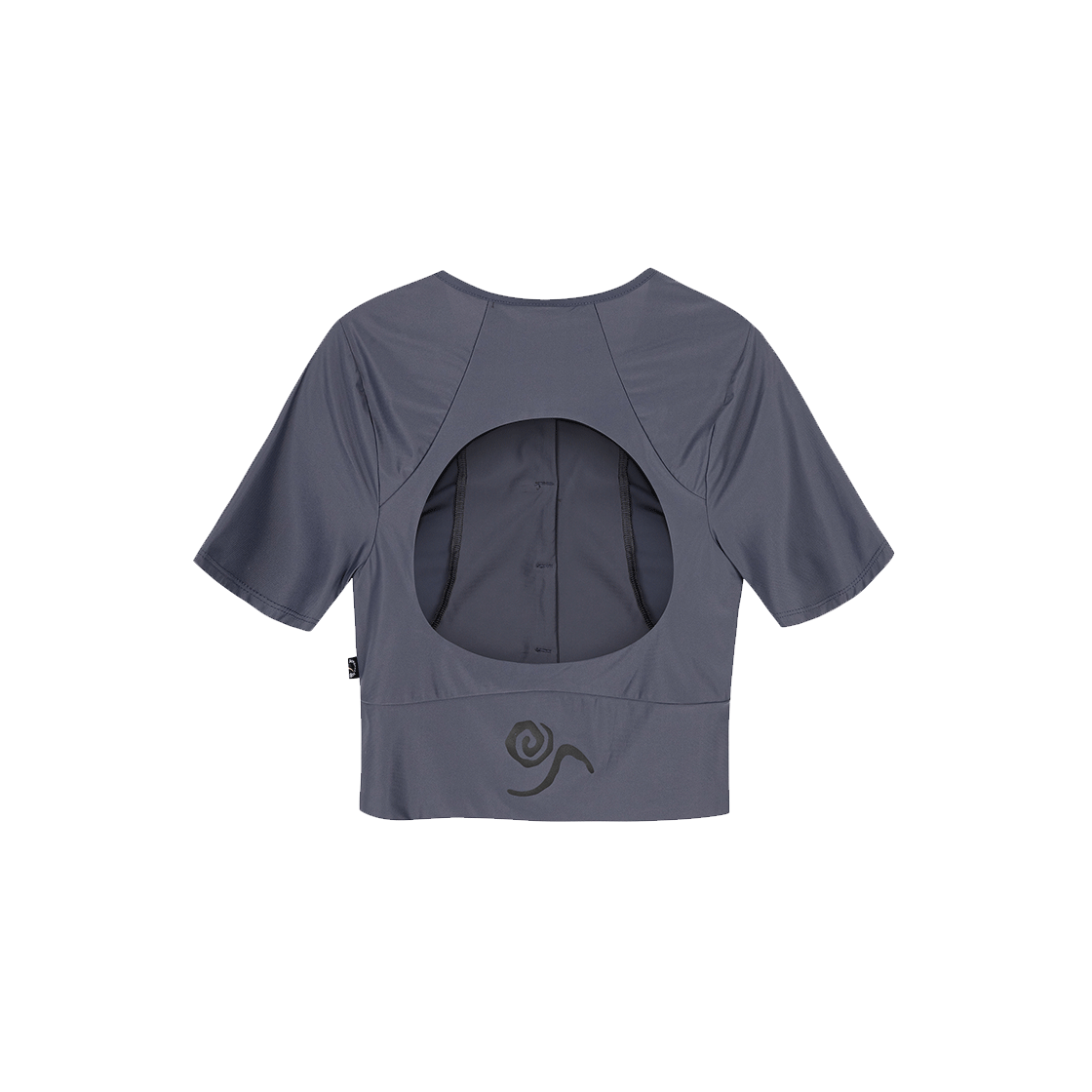 썸웨어아웃사이드 크롭 컷아웃 요가 탑 차콜(SOHC Cropped Cutout Yoga Top_11UUT552 Charcoal) - 2