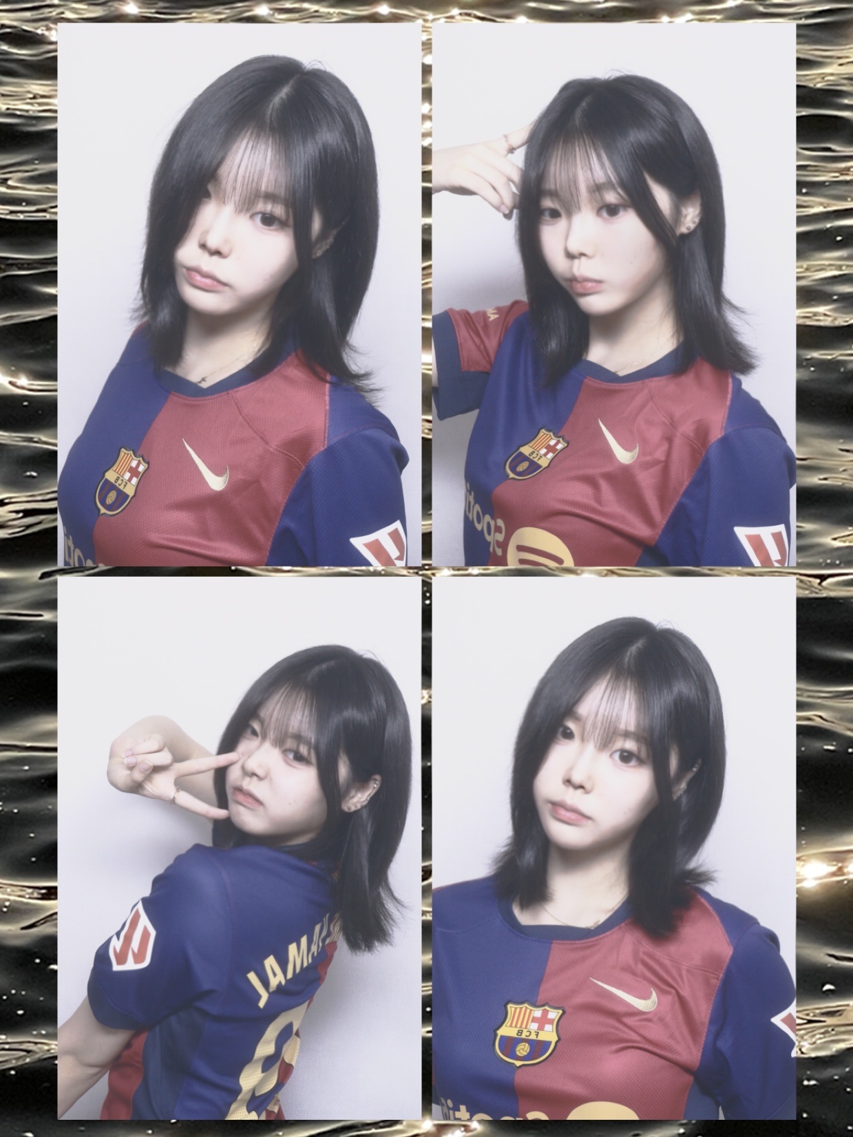 Nike FC Barcelona 2024/25 Dri-Fit Stadium Home Jersey Deep Royal Blue Noble Red (Non Marking Ver.), Jordan 1 Retro High OG Artisanal Red 착용 스타일 - 1