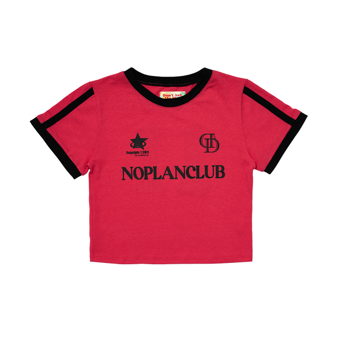 돈애스크마이플랜 노플랜클럽 크롭 탑 마젠타(Don't Ask My Plan 'No Plan Club' Crop Top - Magenta) - 1