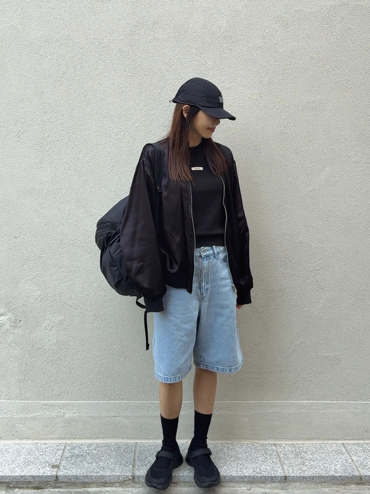 Supreme x Marithe Francois Girbaud Sport Camp Cap Black - 25SS, CDG '84-85 Staff Blouson Black 착용 스타일 - 2