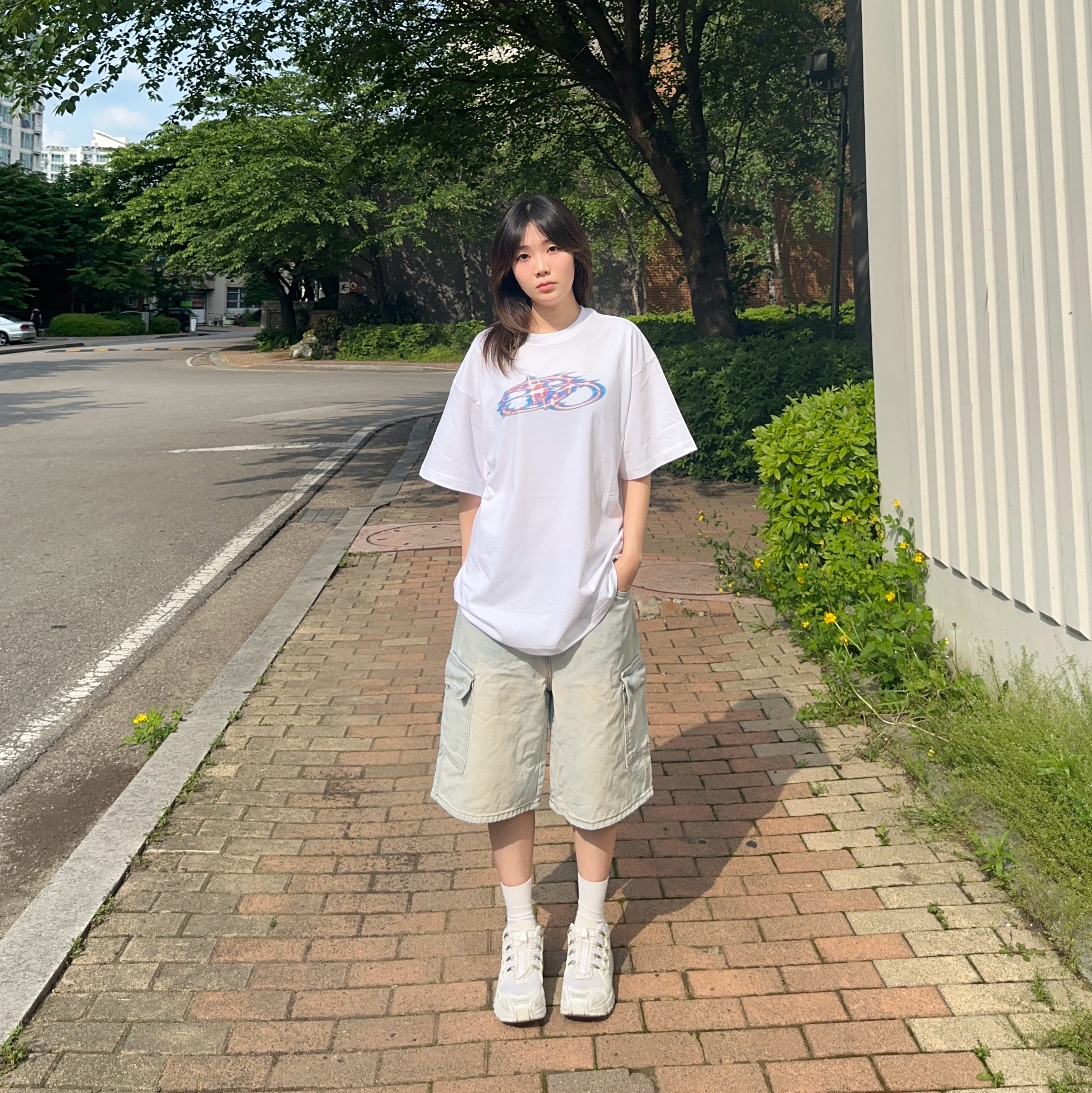Salomon ACS + White Silver 착용 스타일 - 2