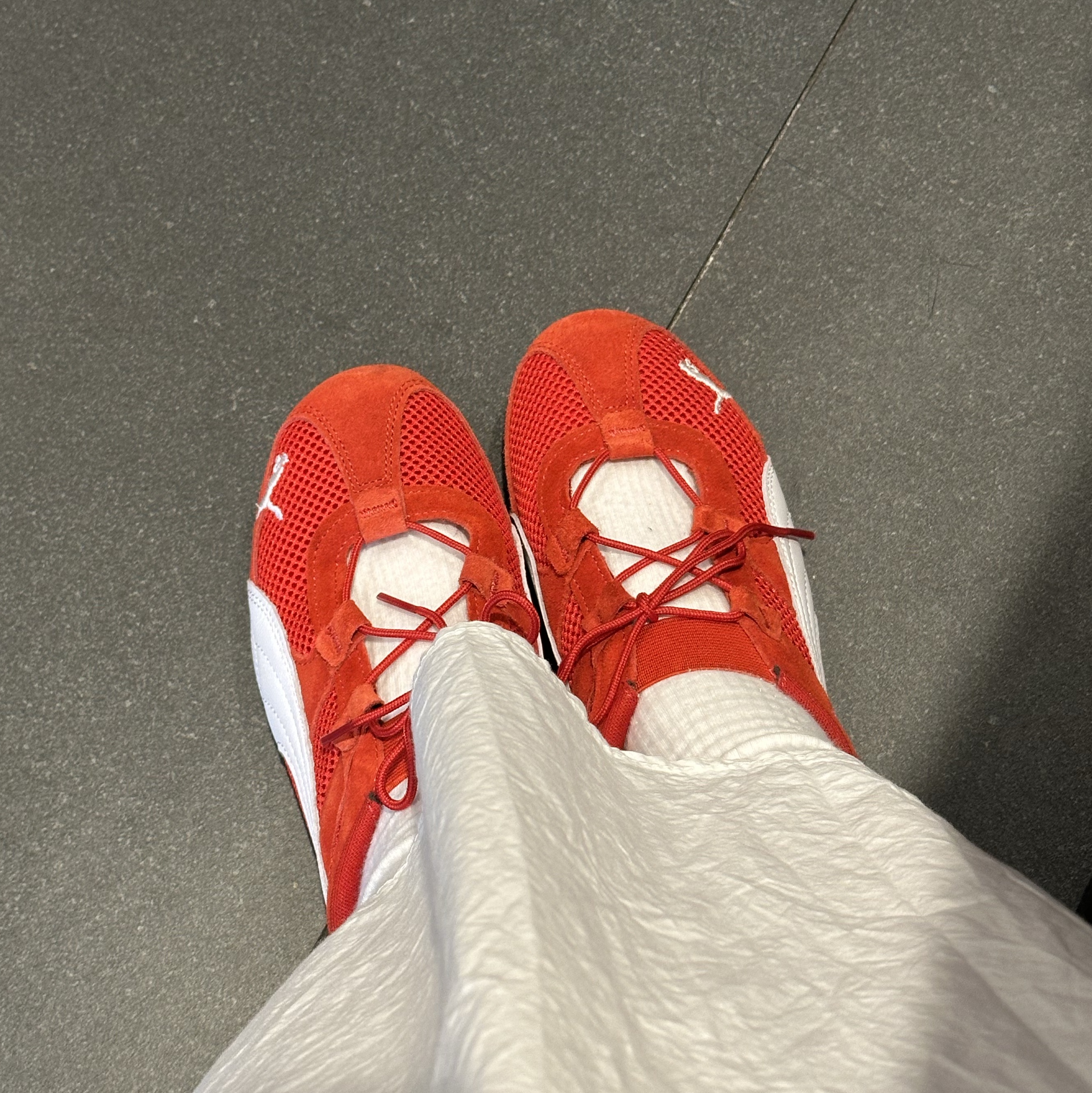 (W) Puma Speedcat Go For All Time Red Puma White 착용 스타일