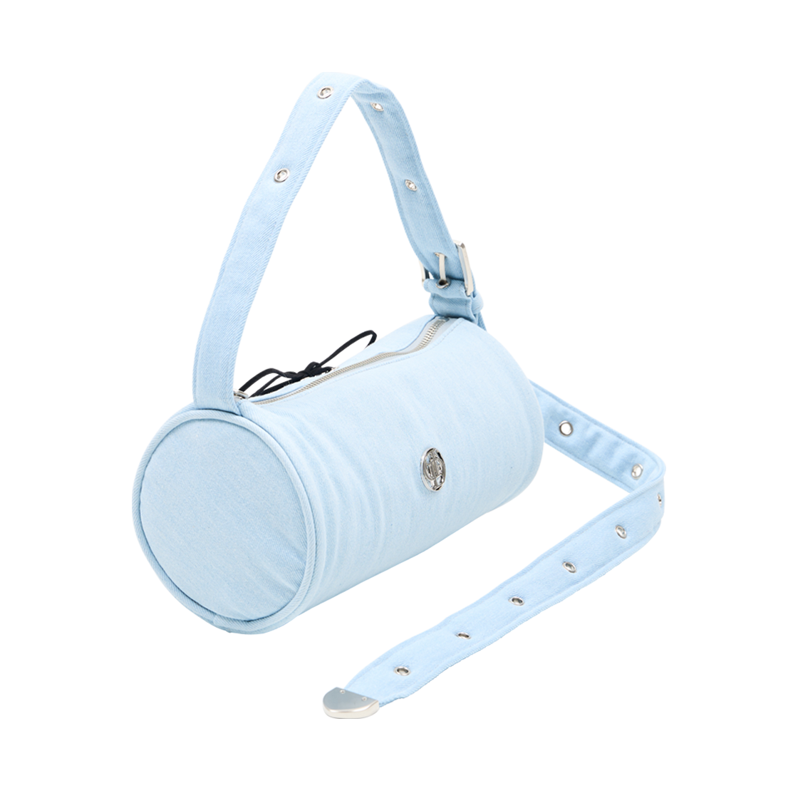 돈애스크마이플랜 배럴 백 - 라이트 워시 데님(Don't Ask My Plan 2way Belted Strap Barrel Bag Small - Light Wash Denim) - 3