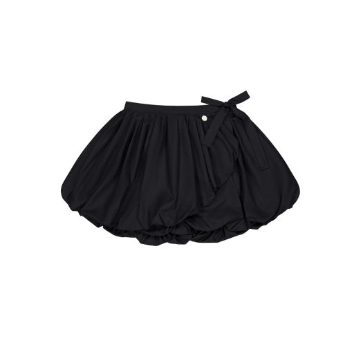 DBSK2403BLK Don't Ask My Plan Balloon Mini Wrap Skirt - Black