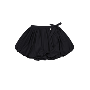 Don't Ask My Plan Balloon Mini Wrap Skirt - Black