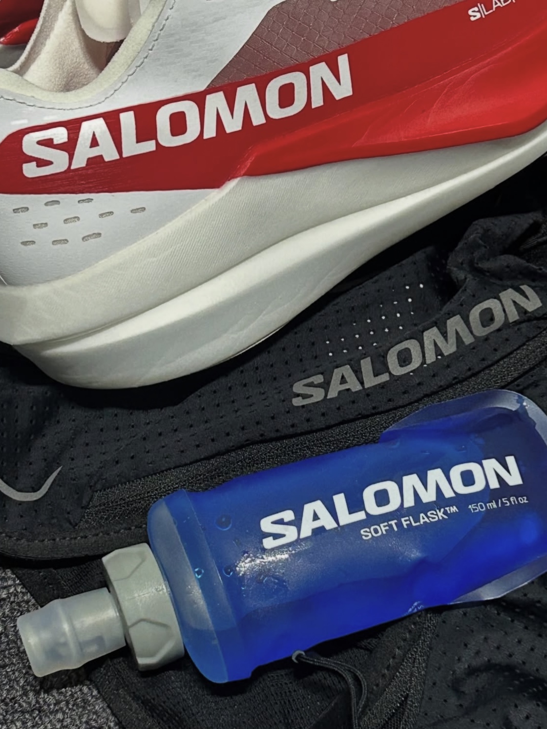 Salomon S/LAB Phantasm 2 White High Risk Red 착용 스타일 - 1