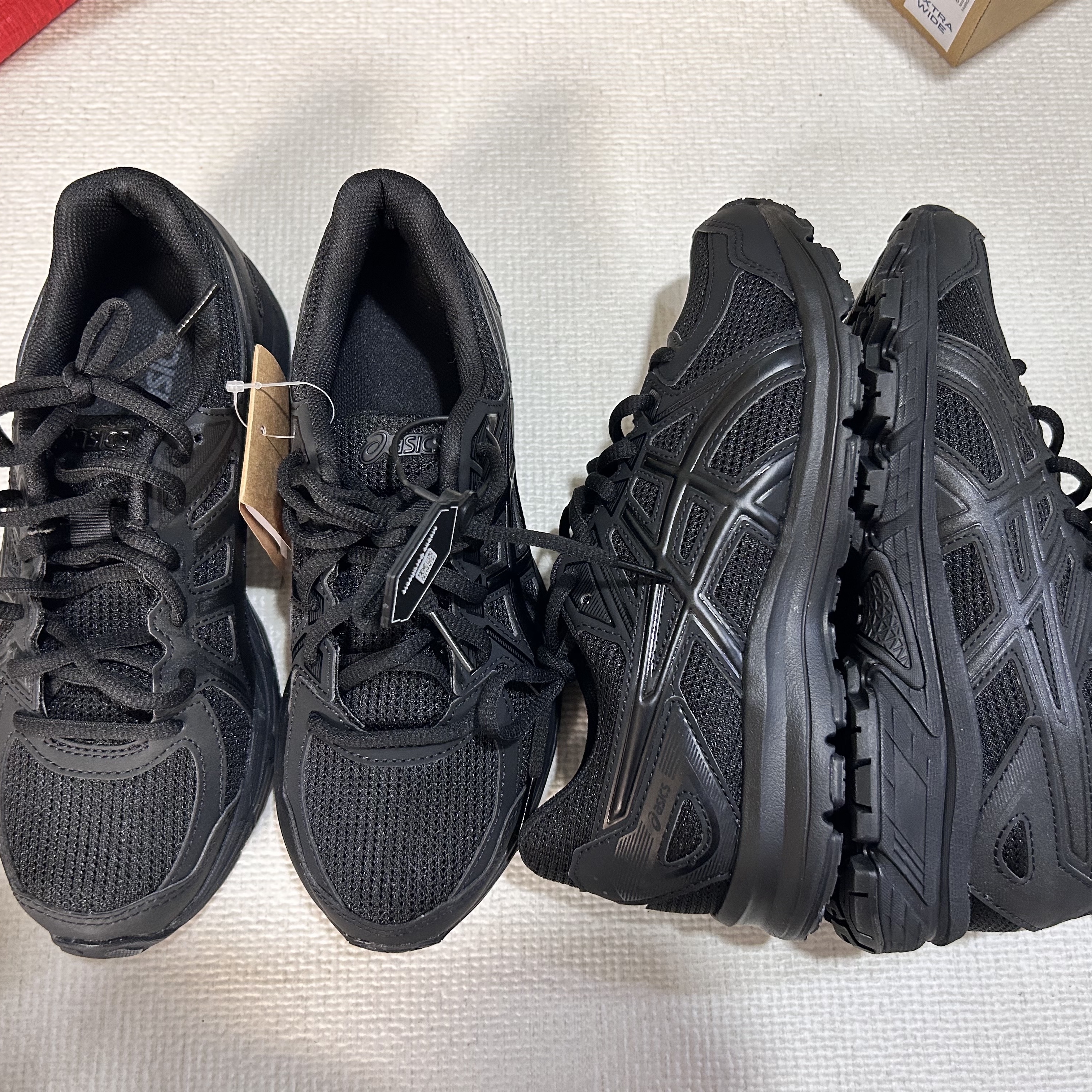 Asics Jog 100 2 Black - 4E Extra Wide 착용 스타일 - 2