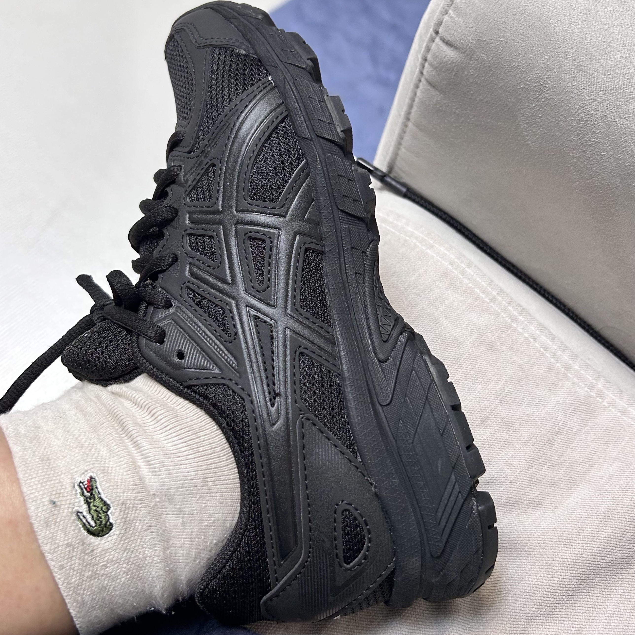 Asics Jog 100 2 Black - 4E Extra Wide 착용 스타일 - 7