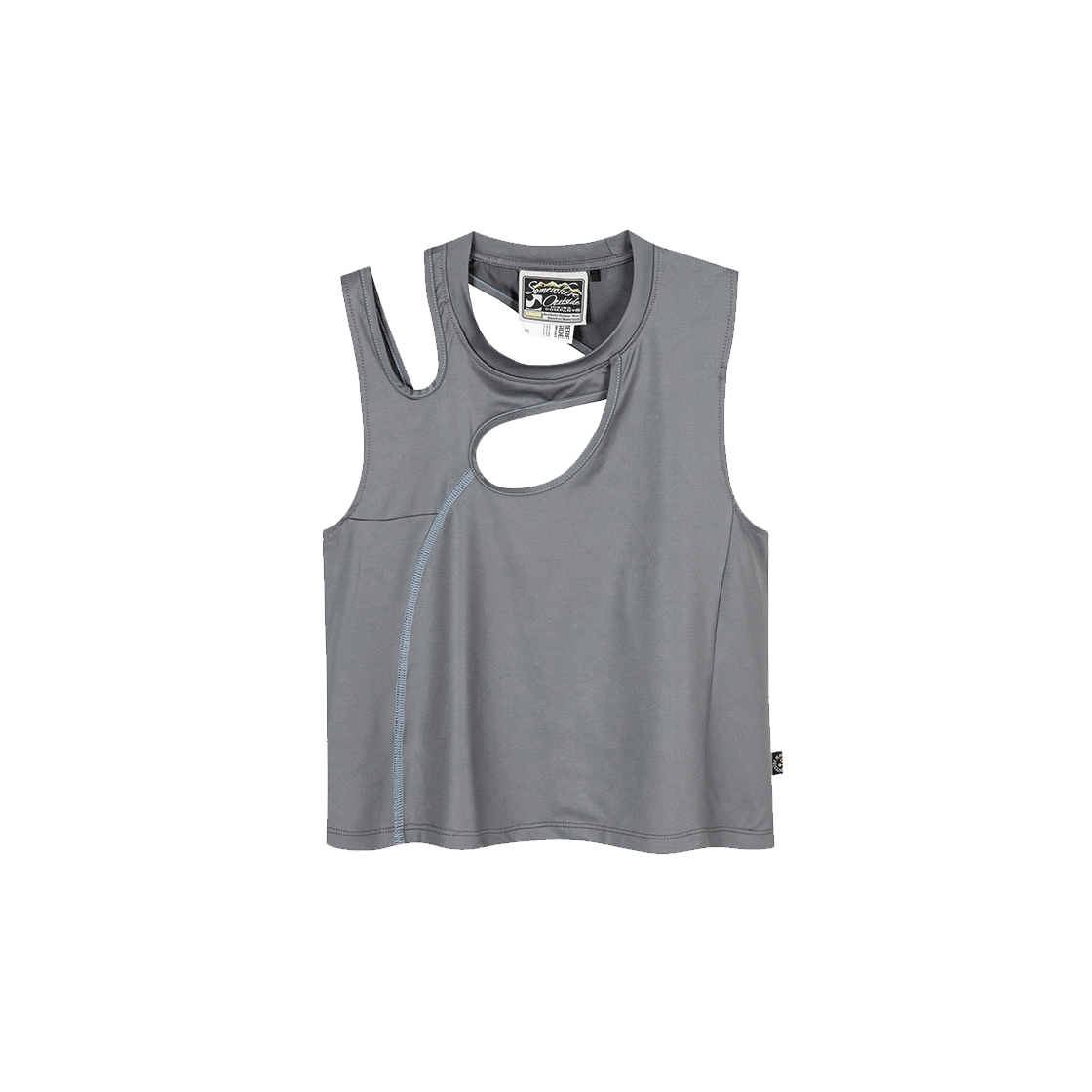 11UUT553C4 SOHC Curved Cutout Tank Top_11UUT553 Charcoal