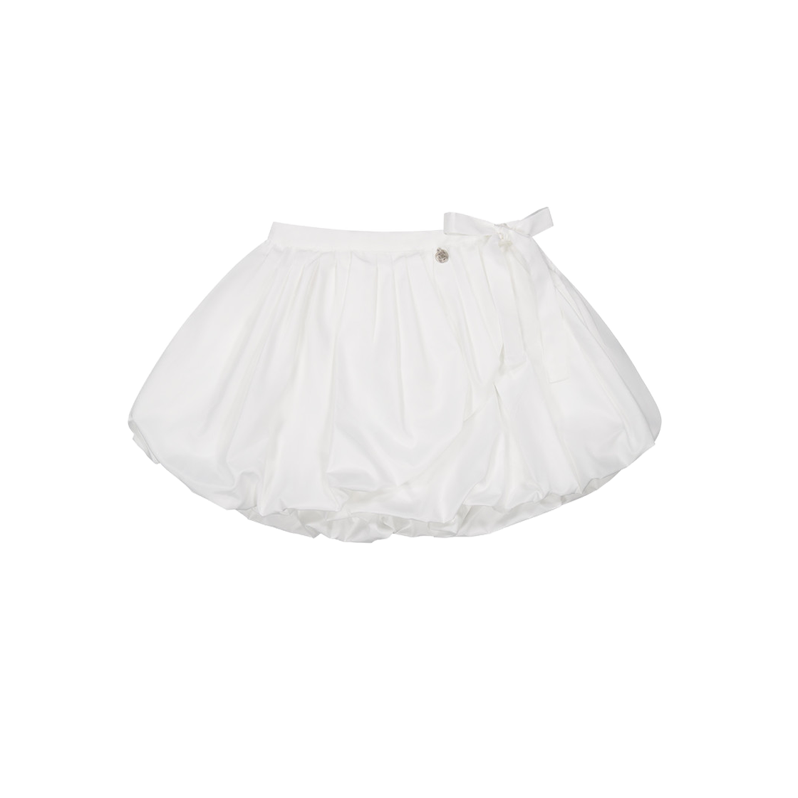 돈애스크마이플랜 벌룬 미니 랩스커트 화이트