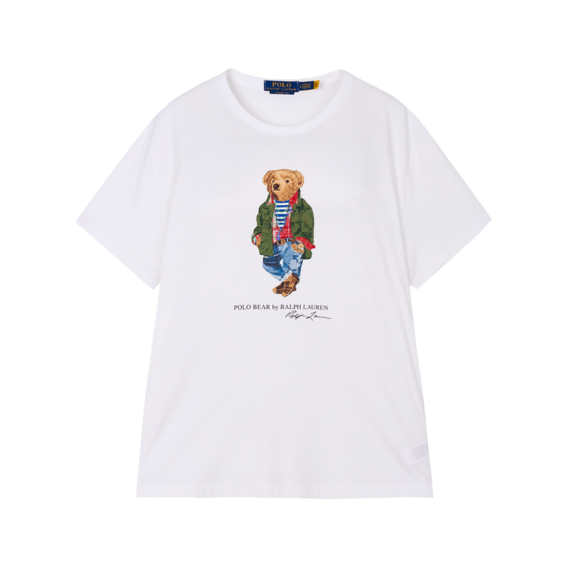 폴로 랄프 로렌 클래식핏 폴로 베어 저지 티셔츠 화이트 - 25FW([10%적립] Polo Ralph Lauren Classic Fit Polo Bear Jersey T-Shirt White - 25FW)
