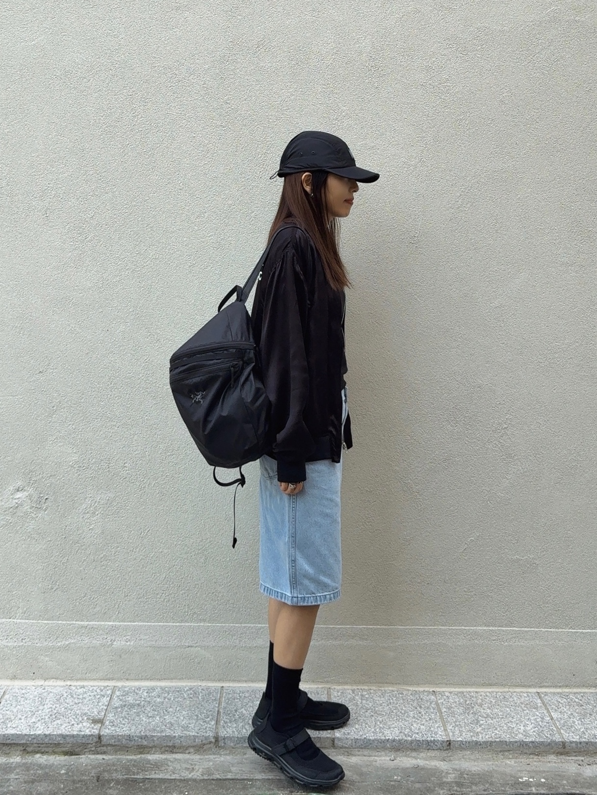 Supreme x Marithe Francois Girbaud Sport Camp Cap Black - 25SS, CDG '84-85 Staff Blouson Black 착용 스타일 - 3