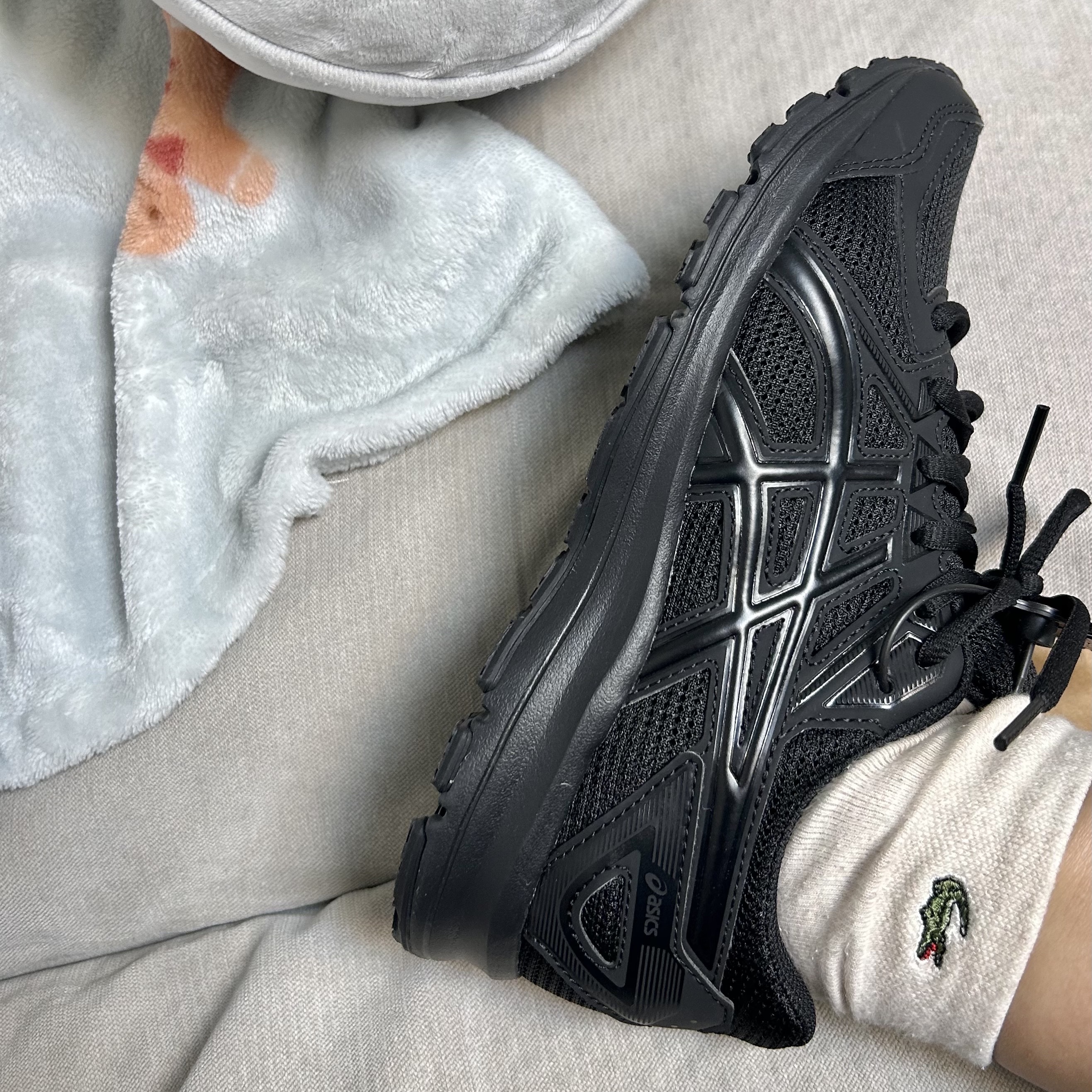 Asics Jog 100 2 Black - 4E Extra Wide 착용 스타일 - 6