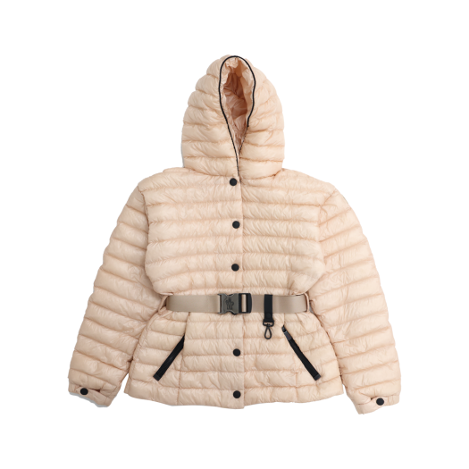 IT3HJJVO795D MONCLER Cupidone Fur Hooded Goose Down Jacket Salmon Pink