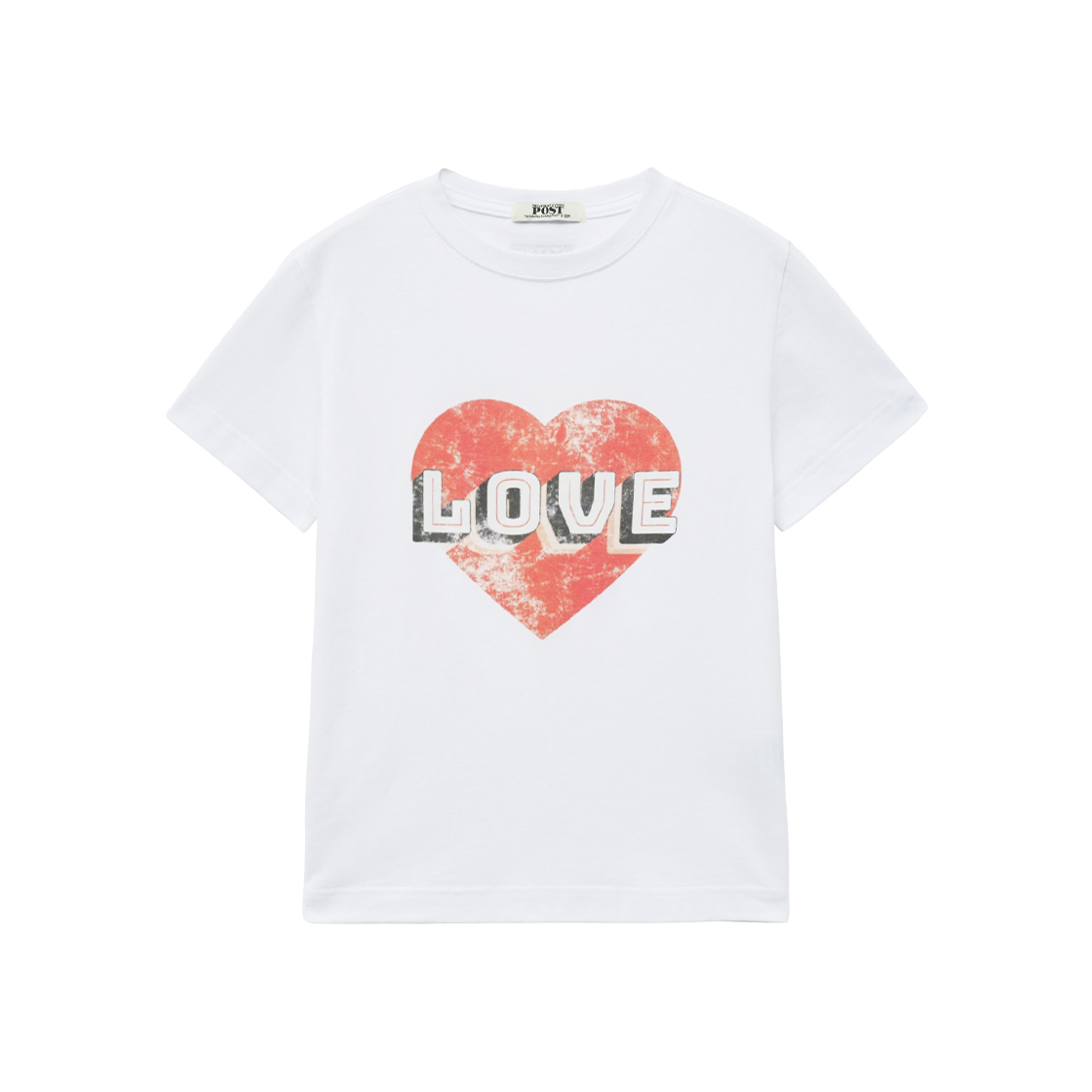 더 새터데이 이브닝 포스트 빈티지 하트 티셔츠 화이트(The Saturday Evening Post Vintage Heart T-Shirt_White) - 1