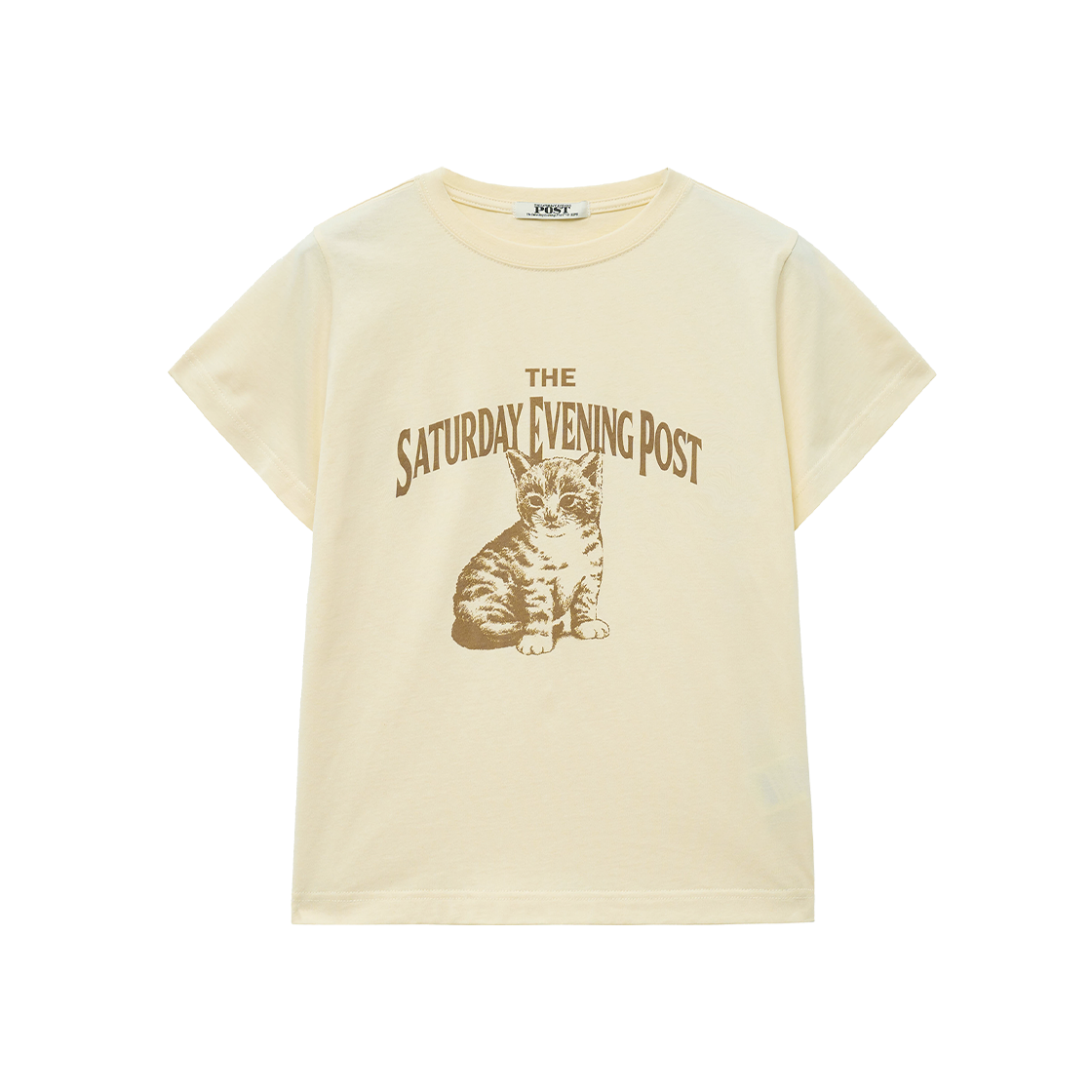 더 새터데이 이브닝 포스트 포스트 키튼 티셔츠 크림(The Saturday Evening Post Kitten T-Shirt_Cream) - 1