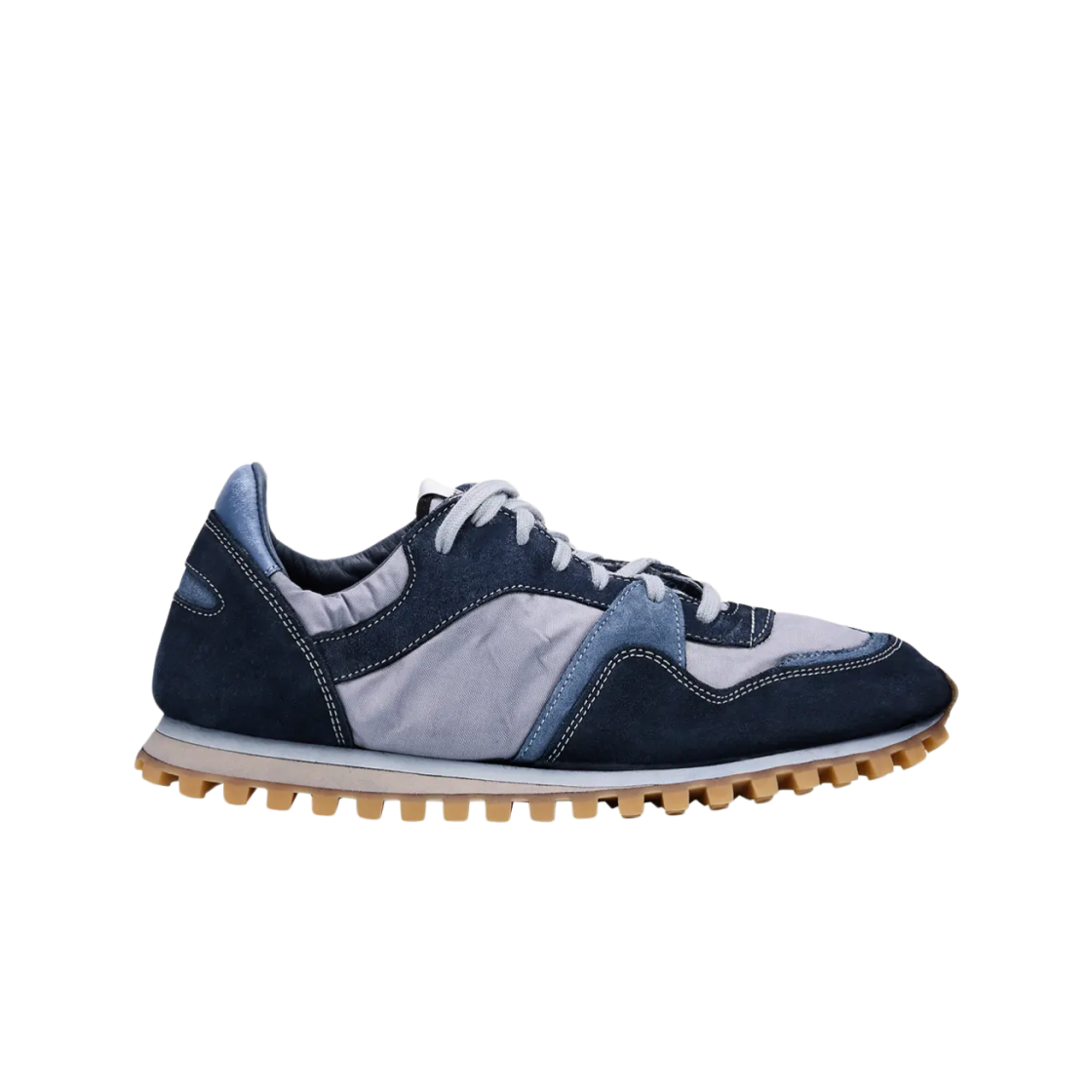 스파워트 x 꼼데가르송 컬러블록 스웨이드 러너 스니커즈 네이비(Spalwart x Comme des Garcons Colorblock Suede Runner Sneakers Navy) - 1