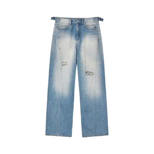 WB215 Haleine Twisted Regular Sprayed Jeans Light Blue