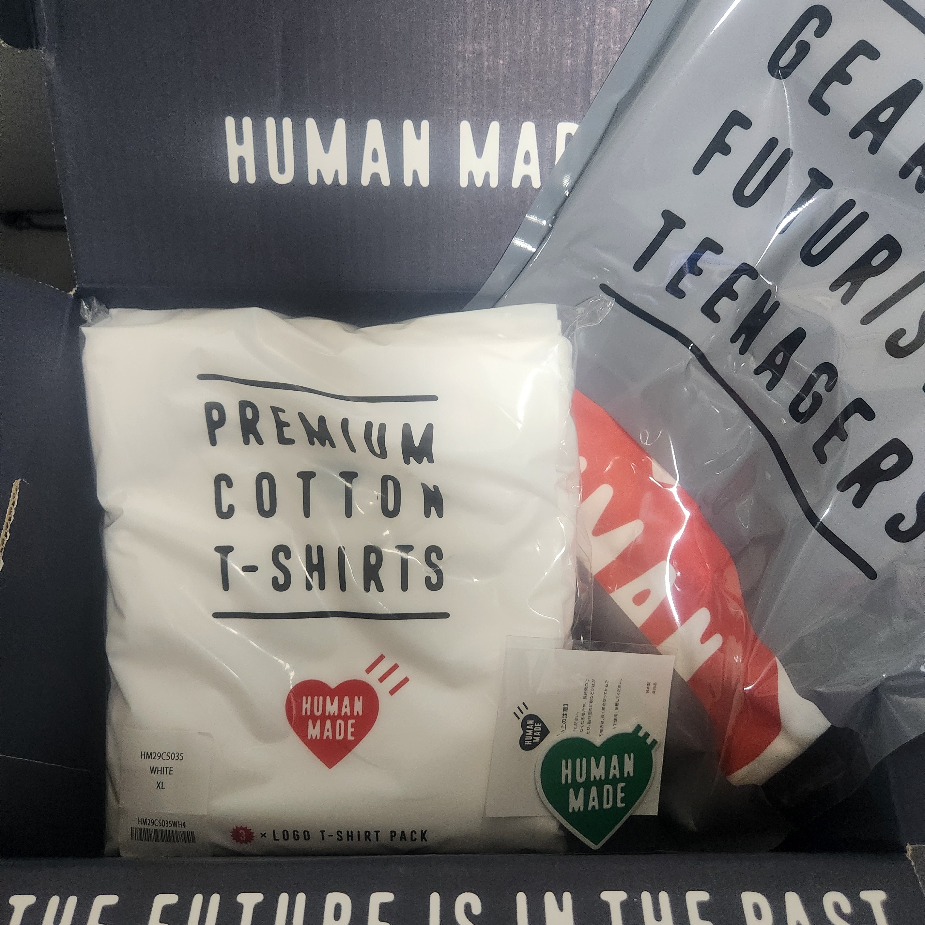 Human Made T-Shirts White (3 Pack) 착용 스타일