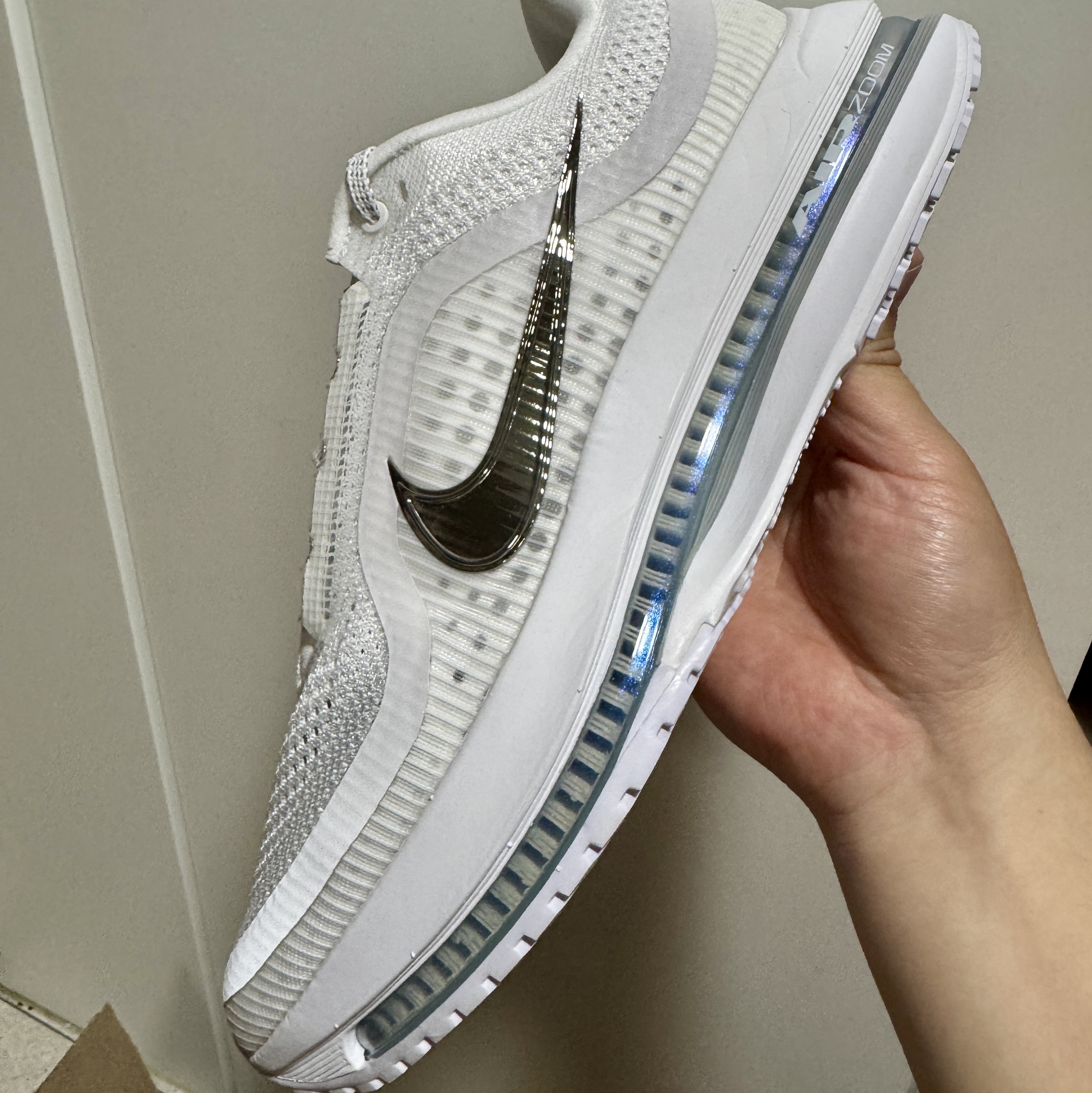 Nike Pegasus Premium White Metallic Silver 착용 스타일 - 1