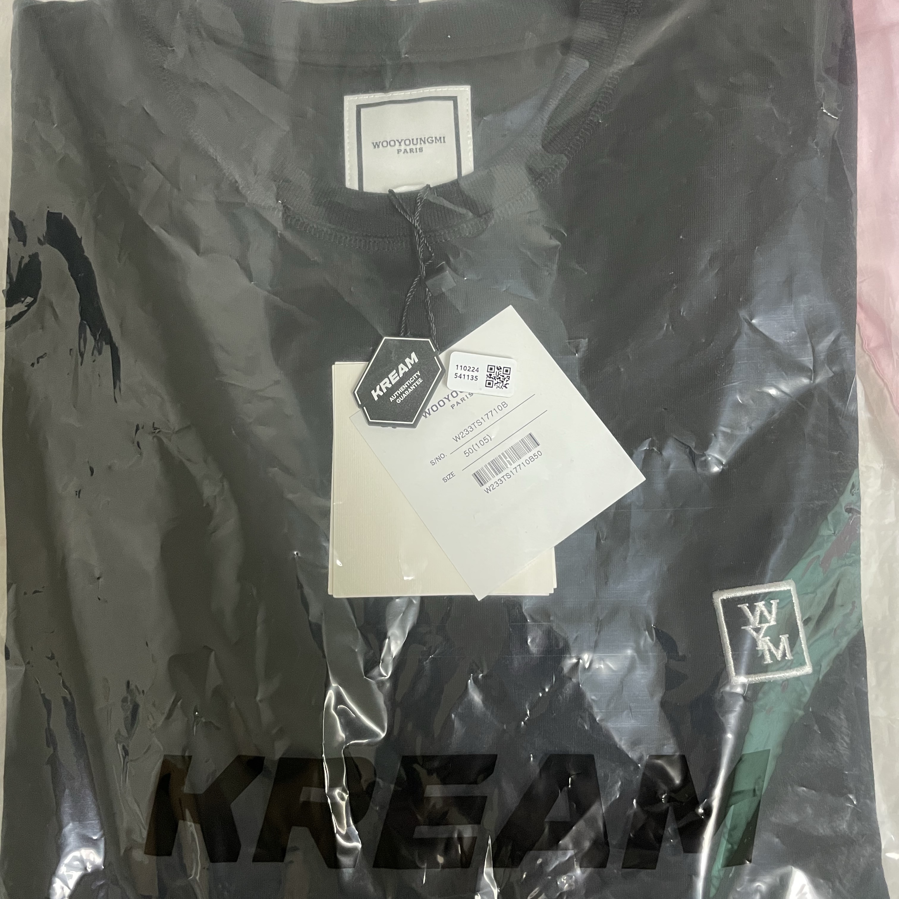 Wooyoungmi Cotton Back Logo Long Sleeve T-Shirt Black - 23FW 착용 스타일