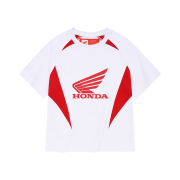 Honda Motorcycle Crop Jeresy T-Shirt White