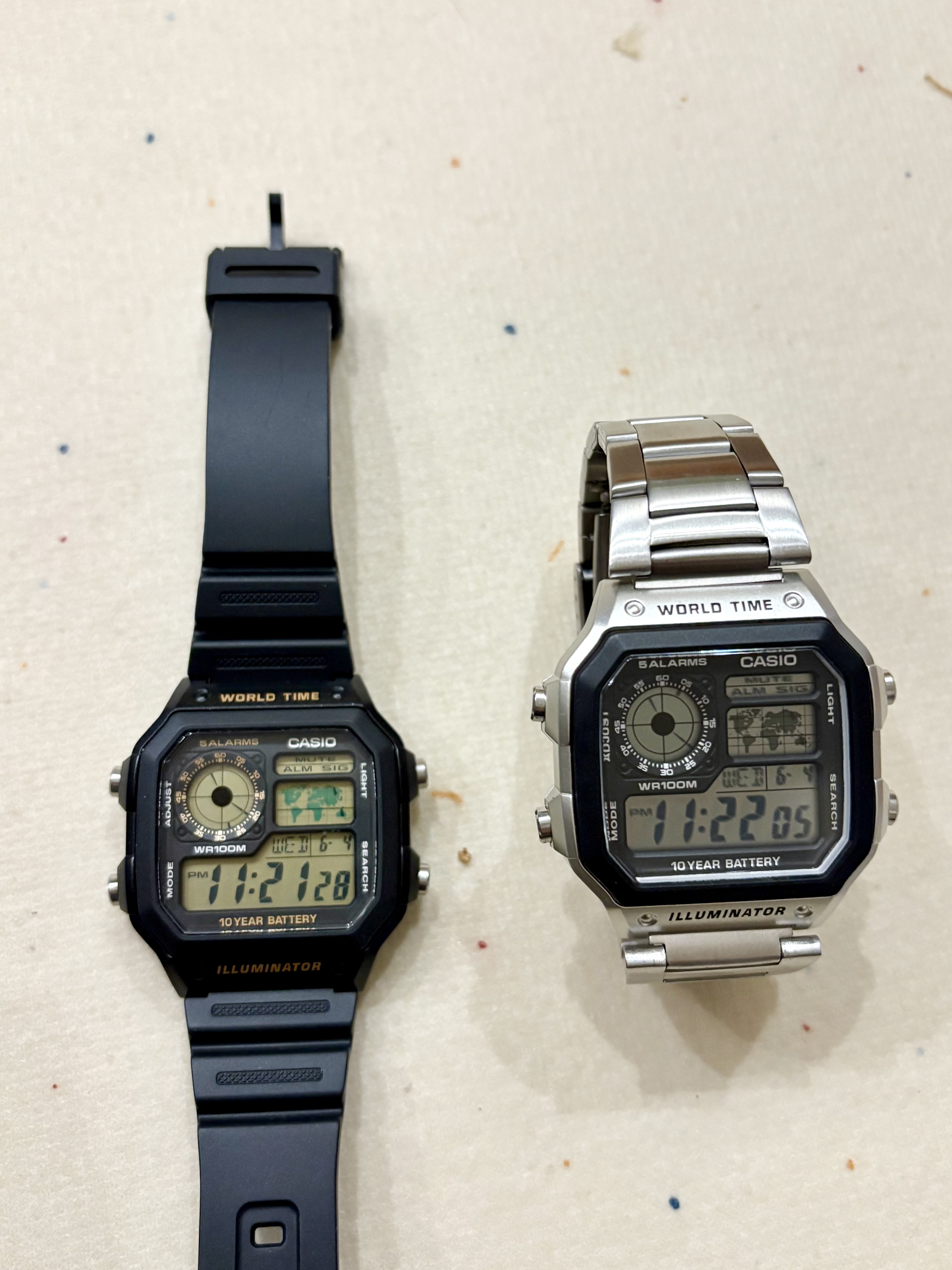 Casio AE-1200WHD-1AV, Casio AE-1200WH-1BV 착용 스타일