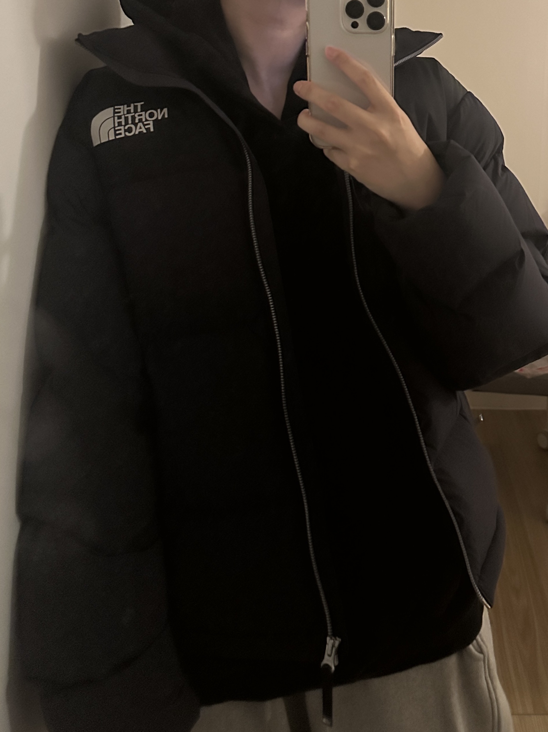 The North Face Superflex Nuptse Down Jacket RDS Navy - 24FW 착용 스타일 - 1