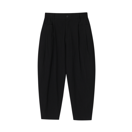 SH3PT300BK Songzio Homme Pleats Volume Carrot Pants Black