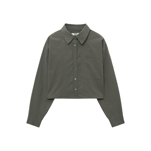 SFS1SH205ACH The Saturday Evening Post Basic Crop Shirts_Khaki