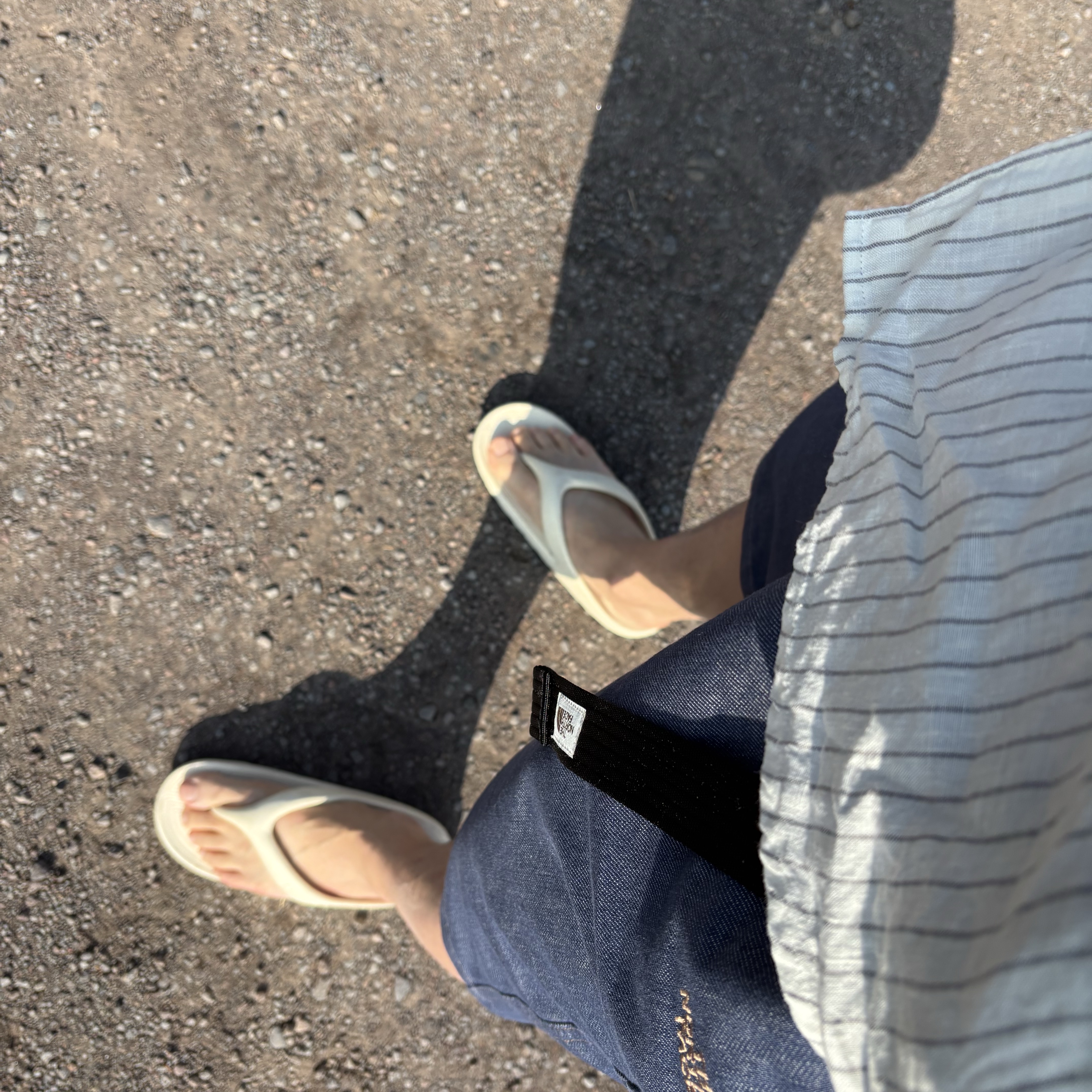The North Face Carpenter Bermuda Shorts Indigo 착용 스타일 - 1