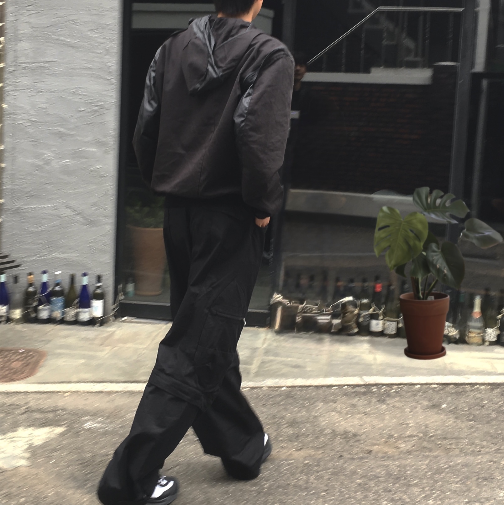 Nike x Comme des Garcons Homme Plus ACG Mountain Fly 2 Low Black White, Cost Per Kilo Moduler Cargo Pants Black 착용 스타일 - 1