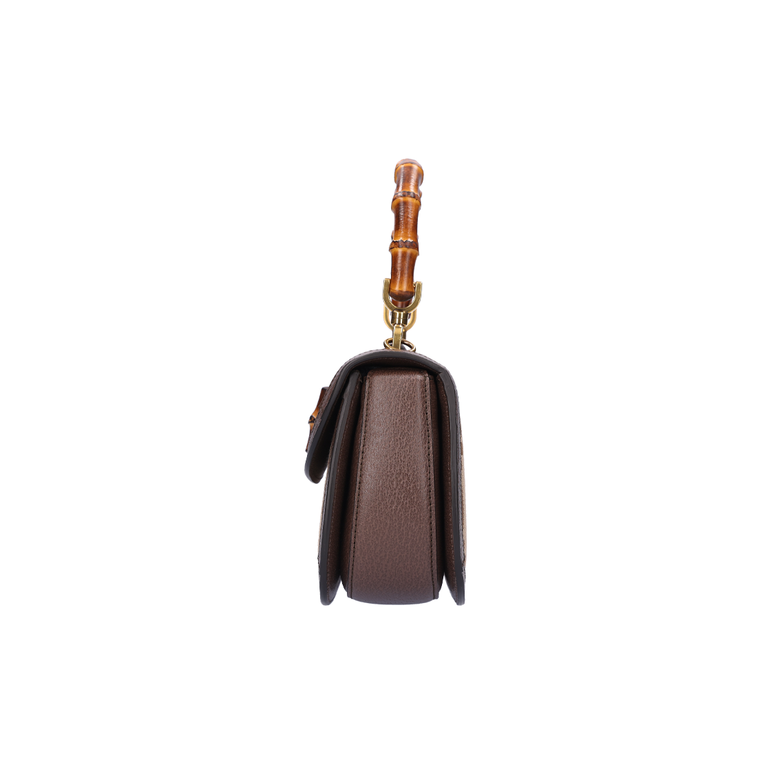 ITLMI2NV5OQM GUCCI Bamboo 1947 Small Python Top Handle Bag Leather Fabric Brown - #4
