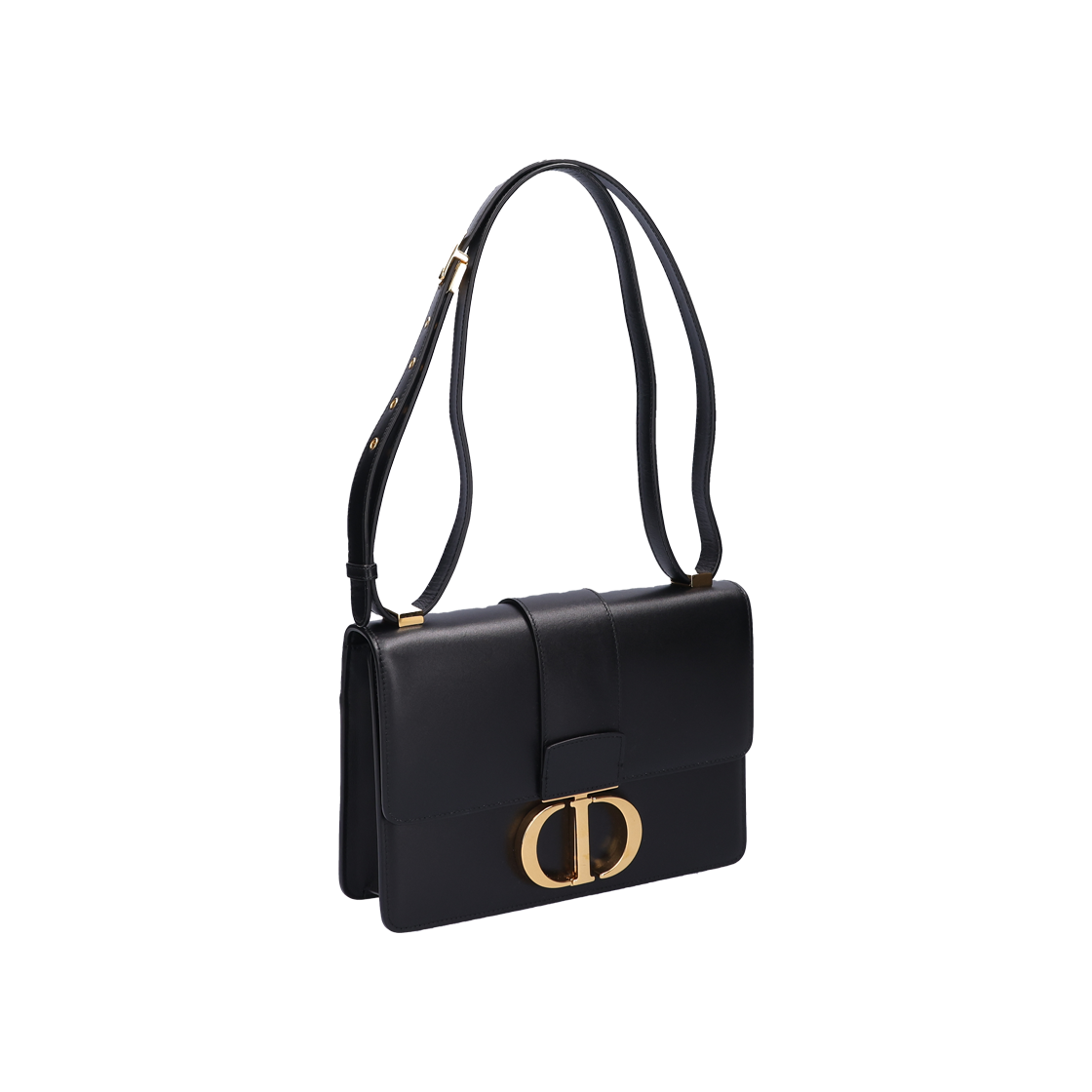 ITVUK8KNI3NR DIOR 30 Montaigne Bag Box Calfskin Black Gold Hardware - #6